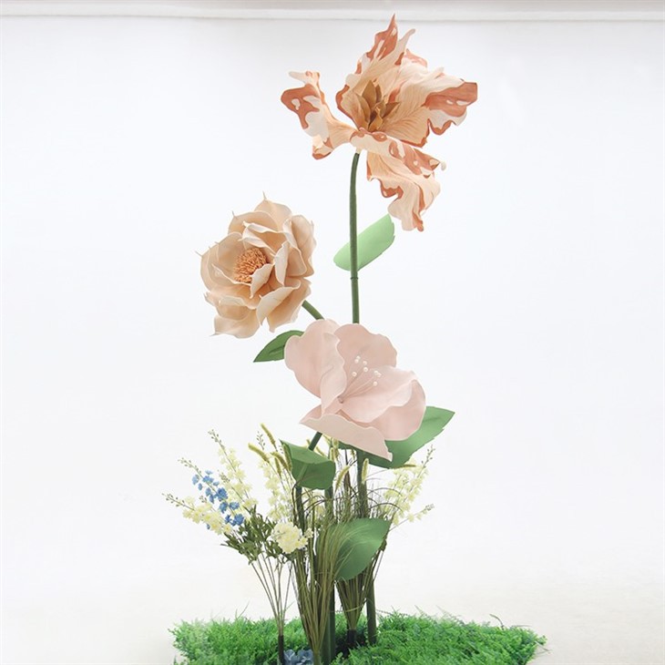 Óriás hab papír virág kombinációja