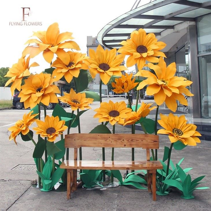 Outdoor Large Handmade Foam Paper Flower Sunflower